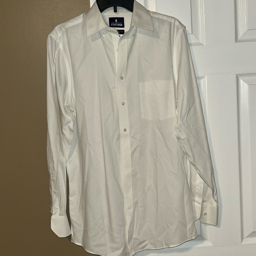 Stafford White Dress Shirt